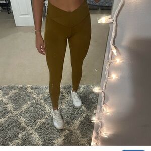 NWOT Aerie Offline M Real Me High Waisted Crossover Legging Brown Yoga Pant